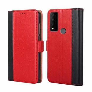 For TCL 30 V 5G T781S Ostrich Texture Flip Leather Phone Case(Red)