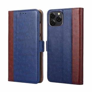 For Blackview A95 Ostrich Texture Flip Leather Phone Case(Blue)