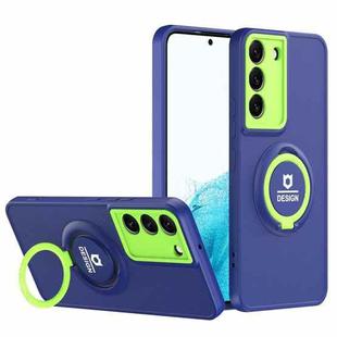For Samsung Galaxy S22+ 5G Eagle Eye Ring Holder Phone Case(Blue + Green)