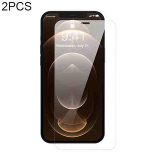 For iPhone 12 / 12 Pro 2pcs Baseus 0.3mm Full-glass Crystal Tempered Glass Film