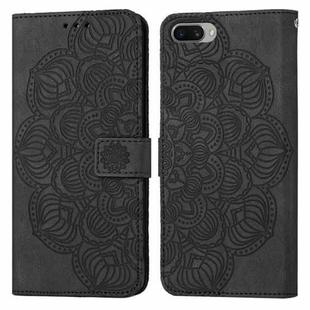 For OPPO A3s / A5 / Realme C1 Mandala Embossed Flip Leather Phone Case(Black)