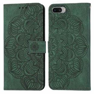 For OPPO A3s / A5 / Realme C1 Mandala Embossed Flip Leather Phone Case(Green)