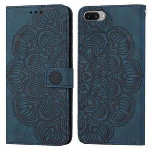 For OPPO A3s / A5 / Realme C1 Mandala Embossed Flip Leather Phone Case(Blue)