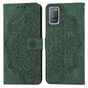 For OPPO A92 / A72 / A52 Mandala Embossed Flip Leather Phone Case(Green)