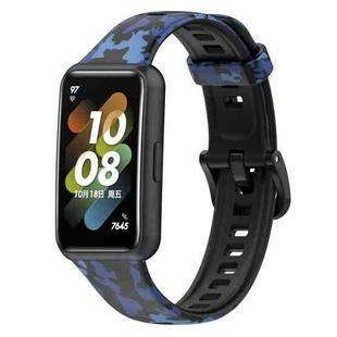 For Huawei Band 7 TPU Watch Band(Camouflage Blue)