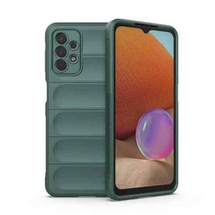 For Samsung Galaxy A32 5G Magic Shield TPU + Flannel Phone Case(Dark Green)
