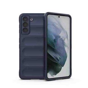 For Samsung Galaxy S21 5G Magic Shield TPU + Flannel Phone Case(Dark Blue)