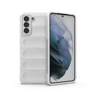For Samsung Galaxy S21 5G Magic Shield TPU + Flannel Phone Case(White)