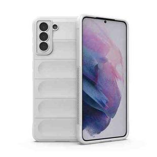 For Samsung Galaxy S21+ 5G Magic Shield TPU + Flannel Phone Case(White)