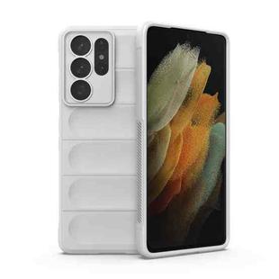 For Samsung Galaxy S21 Ultra  5G Magic Shield TPU + Flannel Phone Case(White)