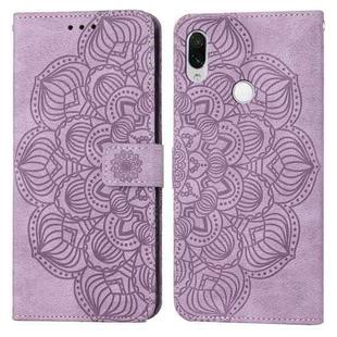 For Xiaomi Redmi Note 7 / Note 7 Pro Mandala Embossed Flip Leather Phone Case(Purple)