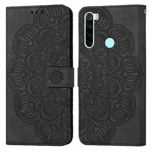 For Xiaomi Redmi Note 8 Mandala Embossed Flip Leather Phone Case(Black)
