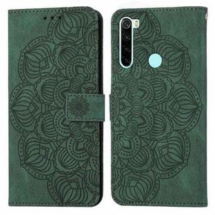For Xiaomi Redmi Note 8 Mandala Embossed Flip Leather Phone Case(Green)