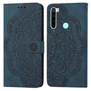 For Xiaomi Redmi Note 8 Mandala Embossed Flip Leather Phone Case(Blue)