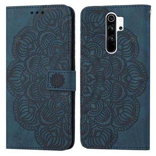 For Xiaomi Redmi Note 8 Pro Mandala Embossed Flip Leather Phone Case(Blue)