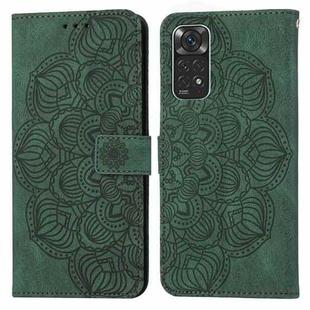 For Xiaomi Redmi Note 11 International Mandala Embossed Flip Leather Phone Case(Green)