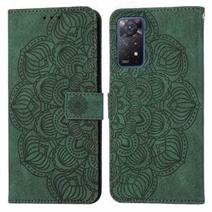 For Xiaomi Redmi Note 11 Pro International Mandala Embossed Flip Leather Phone Case(Green)