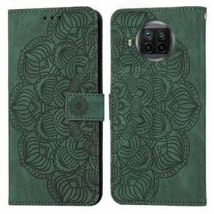For Xiaomi Mi 10T Lite Mandala Embossed Flip Leather Phone Case(Green)