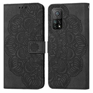 For Xiaomi Mi 10T / 10T Pro Mandala Embossed Flip Leather Phone Case(Black)