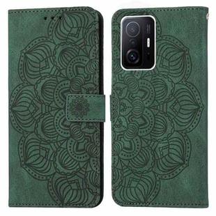 For Xiaomi 11T Mandala Embossed Flip Leather Phone Case(Green)