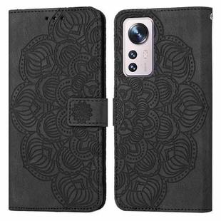 For Xiaomi 12 Lite Mandala Embossed Flip Leather Phone Case(Black)