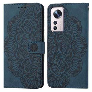 For Xiaomi 12 Lite Mandala Embossed Flip Leather Phone Case(Blue)