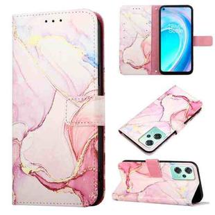 For OnePlus Nord CE 2 Lite 5G Marble Pattern Flip Leather Phone Case(Rose Gold LS005)