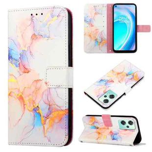 For OnePlus Nord CE 2 Lite 5G Marble Pattern Flip Leather Phone Case(Galaxy Marble White LS004)