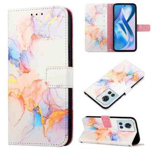 For OnePlus Ace Marble Pattern Flip Leather Phone Case(Galaxy Marble White LS004)