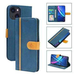 Skin Feel Leather Wallet Phone Case For iPhone 13(Blue)