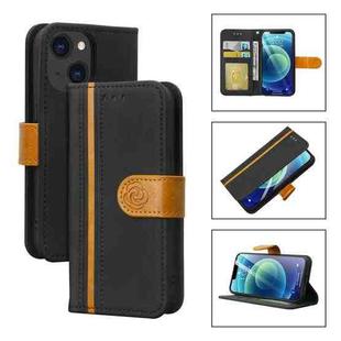 Skin Feel Leather Wallet Phone Case For iPhone 13 mini(Black)