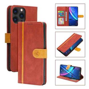 Skin Feel Leather Wallet Phone Case For iPhone 13 Pro Max(Red)