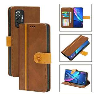 For Xiaomi Redmi Note 10 Pro Skin Feel Leather Wallet Phone Case(Brown)