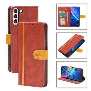 For Samsung Galaxy S21+ 5G Skin Feel Leather Wallet Phone Case(Red)