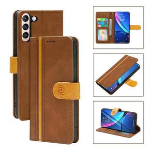 For Samsung Galaxy S21+ 5G Skin Feel Leather Wallet Phone Case(Brown)