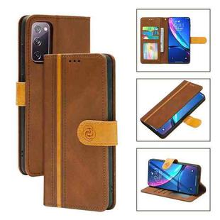 For Samsung Galaxy S20 FE 4G/5G Skin Feel Leather Wallet Phone Case(Brown)