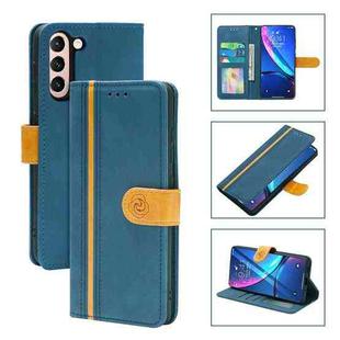 For Samsung Galaxy S21 5G Skin Feel Leather Wallet Phone Case(Blue)