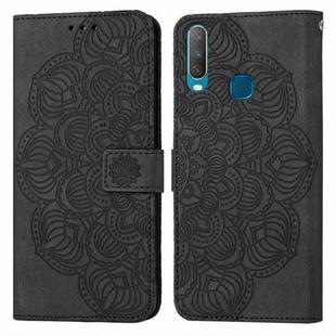 For vivo Y17 Mandala Embossed Flip Leather Phone Case(Black)