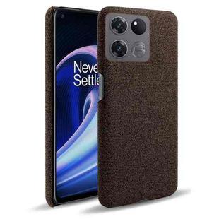 For OnePlus Ace Racing Cloth Coated Hard Plastic Phone Case(Brown)