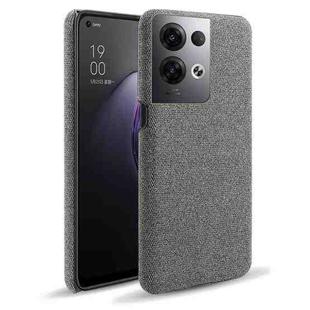 For OPPO Reno8 Pro+ Cloth Coated Hard Plastic Phone Case(Grey)