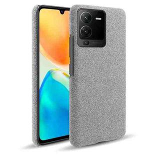 For vivo S15 Cloth Coated Hard Plastic Phone Case(Light Grey)