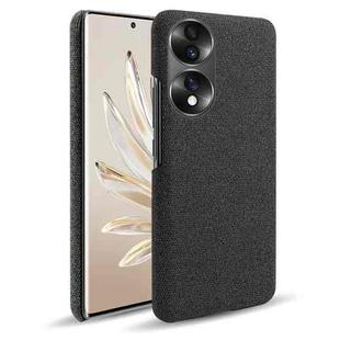 For Honor 70 Cloth Coated Hard Plastic Phone Case(Black)