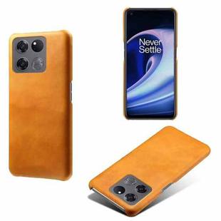 For OnePlus Ace Racing Calf Texture PC + PU Phone Case(Orange)