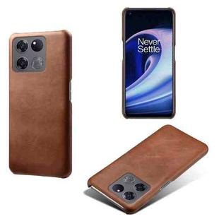 For OnePlus Ace Racing Calf Texture PC + PU Phone Case(Brown)