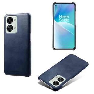 For OnePlus Nord 2T 5G Calf Texture PC + PU Phone Case(Blue)