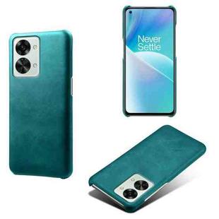 For OnePlus Nord 2T 5G Calf Texture PC + PU Phone Case(Green)