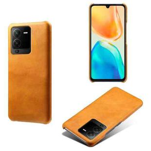 For vivo S15 Calf Texture PC + PU Phone Case(Orange)