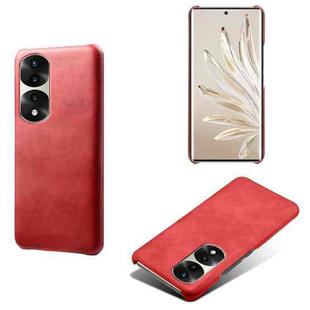 For Honor 70 Pro+ Calf Texture PC + PU Phone Case(Red)