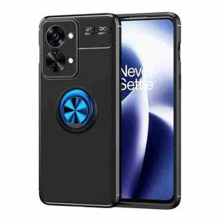 For OnePlus Nord 2T Metal Ring Holder TPU Phone Case(Black+Blue)