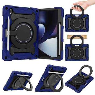 For OPPO Pad Armor Contrast Color Silicone + PC Tablet Case(Navy Blue)